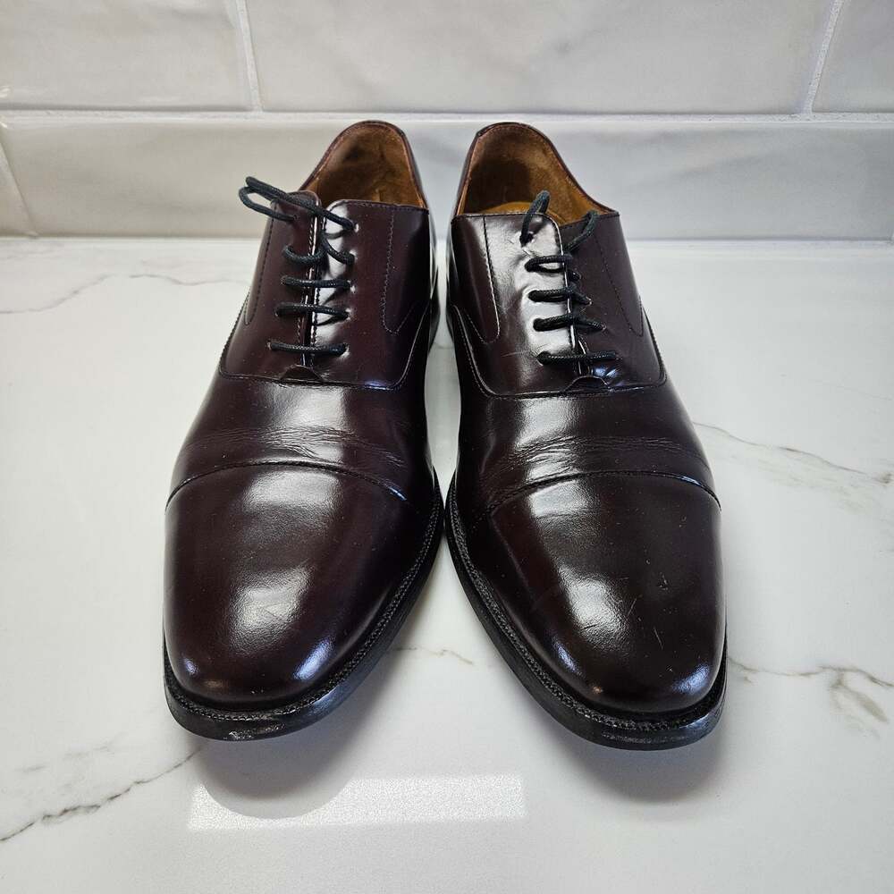 Cole Haan Air Colton Cap Toe Oxfords Burgundy Leather Dress Shoes Mens 9.5M